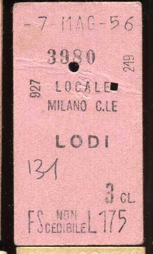 Biglietto treno ferrovia - biglietto,