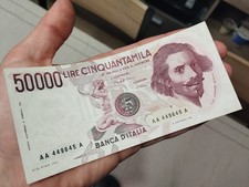 50000 Lire Bernini 1 primo Tipo Tripla A qSUP