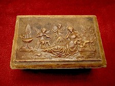 Scatola pelle legno vintage - pelle,