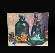 Natura Morta Olio Su Cartone