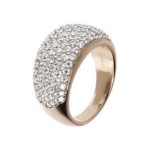 Anello fascia con pavé - anello,