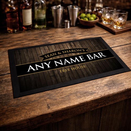 Personalised bar mat - bar,