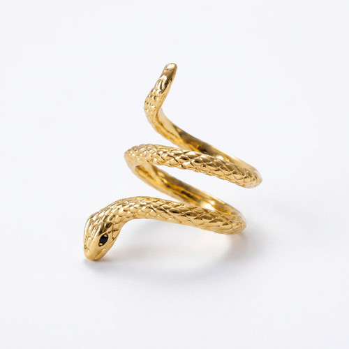 Anello serpente oro - , avvolgente