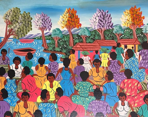 Dipinto olio ritratto haiti - dipinto,