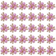  50 ciondoli per gioielli: ciondoli a forma di fiore con strass e perle per la