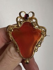 Antique gold-colored carnelian