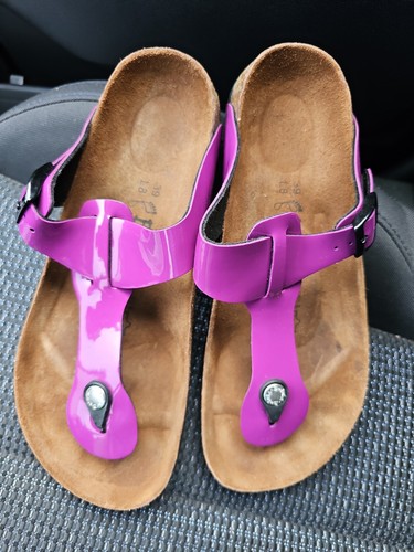 Birkenstock giza patent plum - birkenstock,
