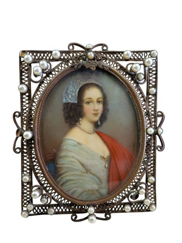 Ritratto dama miniatura - ritratto, dama,