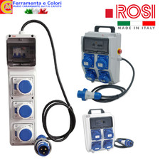 Quadro Elettrico Industriale Agricolo Cantiere ROSI 3 4 Porte CE 220V 16A IP67