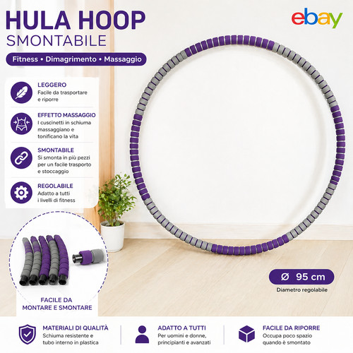 Hula hoop con pesi sezioni - 8,