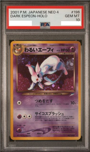 Psa10 2001 dark espeon holo - psa10, espeon-holo