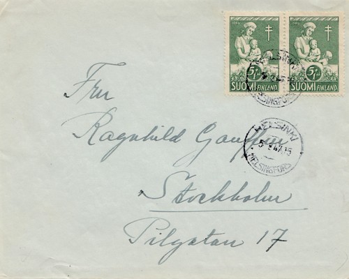 Finlandia 1947 lettera - finlandia:, 1947: