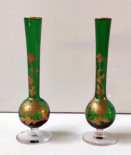 Coppia vaso cristallo verde - coppia,