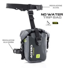 ACERBIS BORSA BORSELLO MARSUPIO DA GAMBA MOTO SCOOTER WATERPROOF 2LT NERO GRIGIO