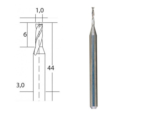 Fresa metallo duro proxxon - metallo,