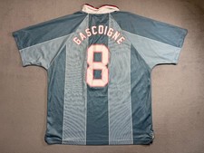 Maglia calcio trasferta Gascoigne Inghilterra 1996 maglia score draw uomo taglia XL