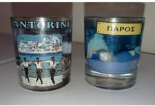 Candele Souvenir Grecia Paros Santorini Bicchierini Fatti A Mano Vintage