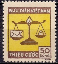 Vietnam 1955 affrancatura dovuta lettera posta bilancia misurazione comunicazione MNH