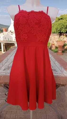 Abito rosso elegante corto - abito,
