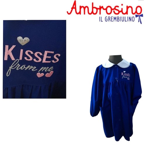 Grembiule scuola blu con