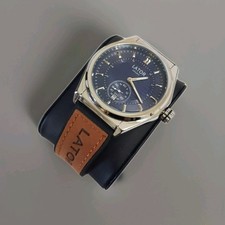 OROLOGIO LATOR CALIBRO L007 SUB QUADRANTE BLU CINTURINO IBRIDO IMPERMEABILE REF A15