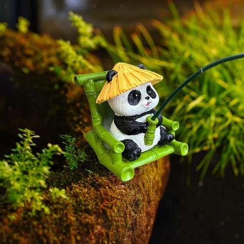 Statua panda che - di, pesca