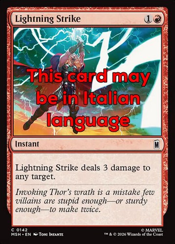 Mtg lightning strike foil exc - lightning,