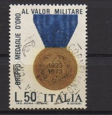 Repubblica Italiana 1973 "GRUPPO MEDAGLIED'ORO AL VALOR MILITARE "    USATO