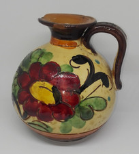 mini brocca floreale dipinta in porcellana con MANICO decorazione casa vaso Mano