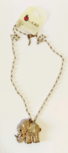 Collana dorata con grande - dorata,