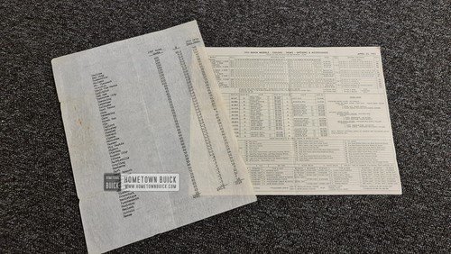 Foglio modulo ordine - modulo, buick