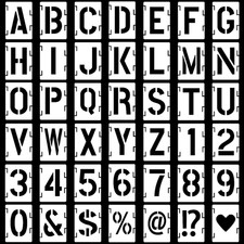 42 Pezzi Stencil Lettere