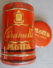 Scatola di latta metallo Pubblicitaria caramelle Motta Milano MMMMM Metalgraf 49