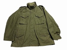 Giacca da campo vintage Alpha Industries 1970 Vietnam M65 OG-107 grande reg croccante
