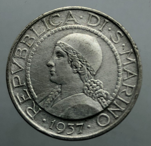 San marino lire 1937 - marino,