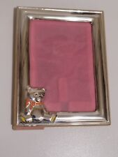 CORNICE PORTAFOTO IN ARGENTO 925 CON ORSO. CM 9 X 13 AZZURRA ARGENTI. NUOVA