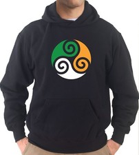 Felpa Con Cappuccio KJ1912 Triskell Minimal Art Irish Colors Fairylands