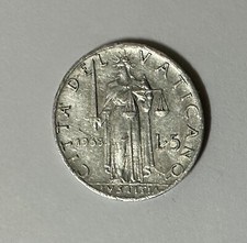 MONETA 5 LIRE 1953 CITTA' DEL