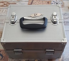 Valigetta porta trucchi in alluminio con maniglia e serratura comprese 2 chiavi