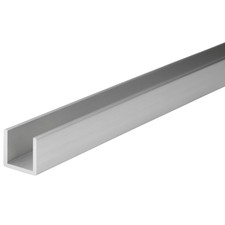 Canalina ad U in Alluminio da 2 Metri | Cromo Lucido e Satinato