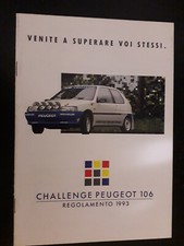 Depliant Brochure CHALLENGE PEUGEOT 106  Regolamento 1993