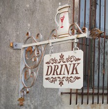 ANTICA INSEGNA IN FERRO  DI PAB