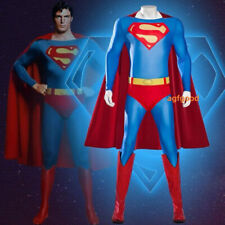 DC 1978 Superman Cosplay Body Tuta Mantello Costume Adulti Uomo Halloween