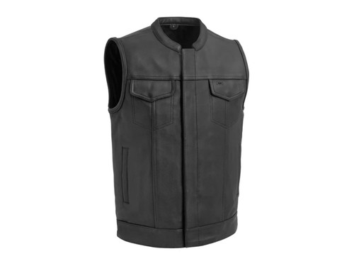 Gilet moto pelle nera - moto, in