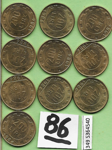 Lotto monete 200 lire - monete,