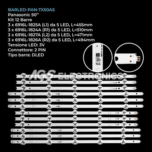 Kit barre strip led tv - strip,