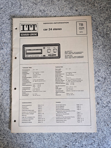 Manuale servizio originale - servizio,