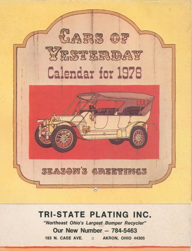Calendario auto ieri 1978 - calendario,