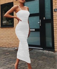 Abito nudo Arricciato Aderente