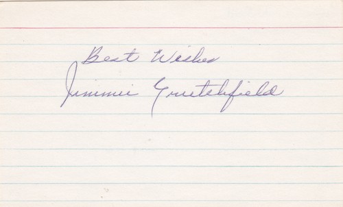 Scheda indice firmata - , jimmie